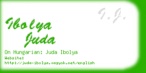 ibolya juda business card